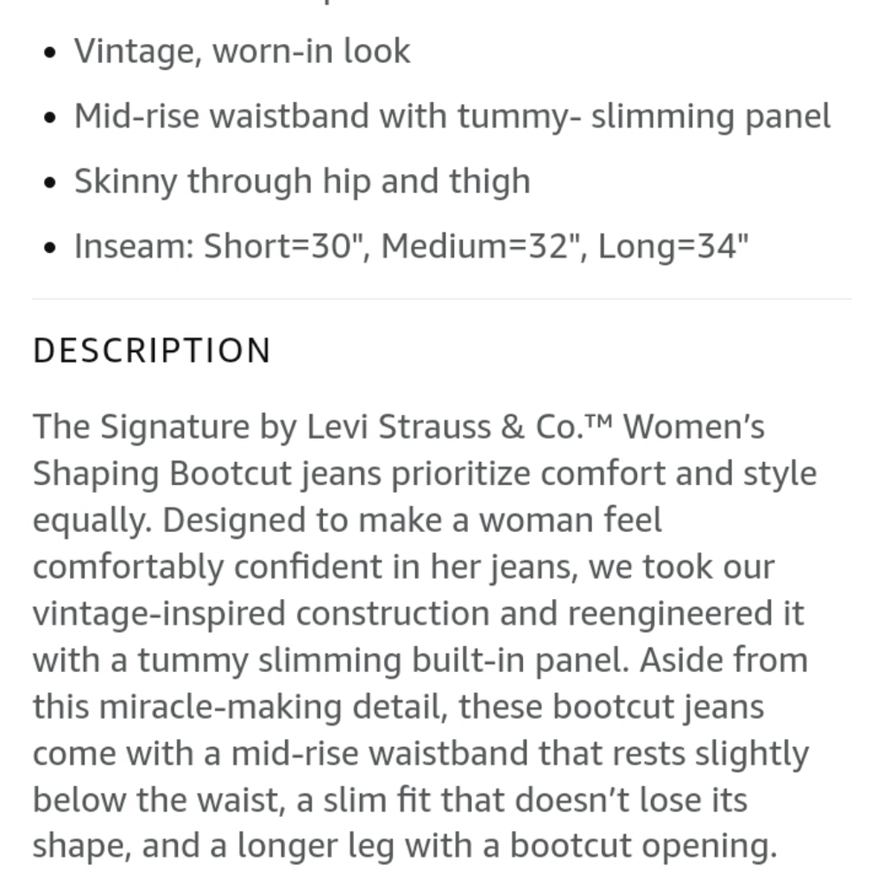 Signature by Levi Strauss & Co. Gold Label Women Totally Shaping Midrise Bootcut - Picture 3 of 3